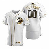 Chicago Cubs Customized Nike White Stitched MLB Flex Base Golden Edition Jersey,baseball caps,new era cap wholesale,wholesale hats